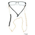 New fashion Design  Crystal Pearl with Delicate Chain Customize Your Word  eyeglass chain Glasses Holder  face cover chain